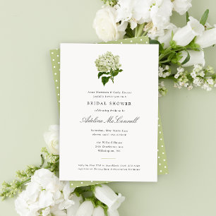 White Hydrangea Grand Millennial Bridal Shower Invitation