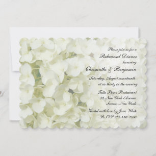 White Hydrangea Rehearsal Dinner Invitation