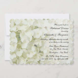 White Hydrangea Rehearsal Dinner Invitation