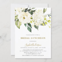 White Hydrangea Roses BRIDAL LUNCHEON