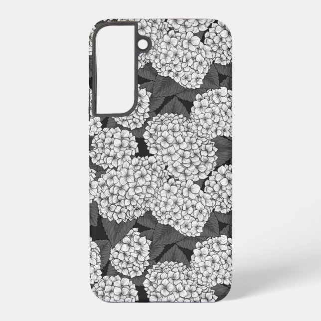 White hydrangea samsung galaxy case (Back)