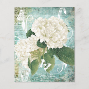 White hydrangea scrapbook background paper