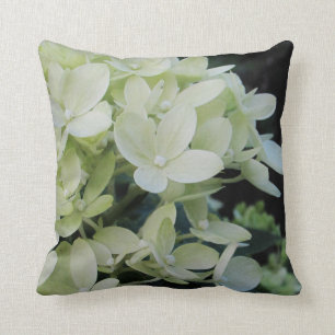 White Hydrangea   Throw Pillow