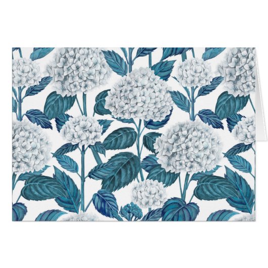 White hydrangea watercolor (Front Horizontal)