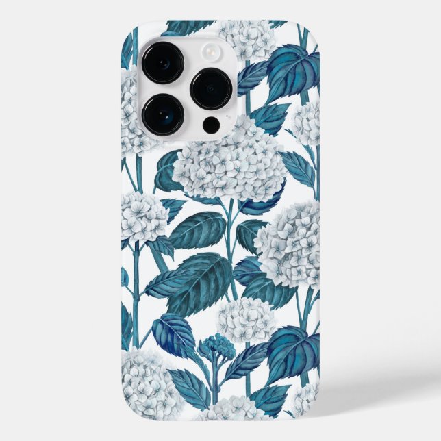 White hydrangea watercolor Case-Mate iPhone case (Back)