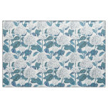 White hydrangea watercolor fabric