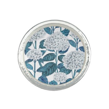 White Hydrangea Watercolor Ring by katstore at Zazzle
