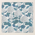 White hydrangea watercolor scarf<br><div class="desc">Watercolor pattern with white hydrangea on a white background</div>