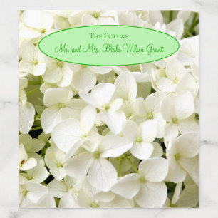 White Hydrangea Wedding Envelope Liner