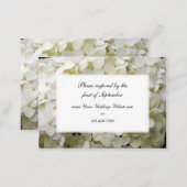 White Hydrangea Wedding RSVP Response Card (Front/Back)