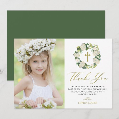 White Hydrangea Wreath Photo First Holy Communion