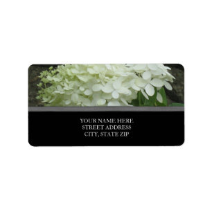White Hydrangeas Address Labels
