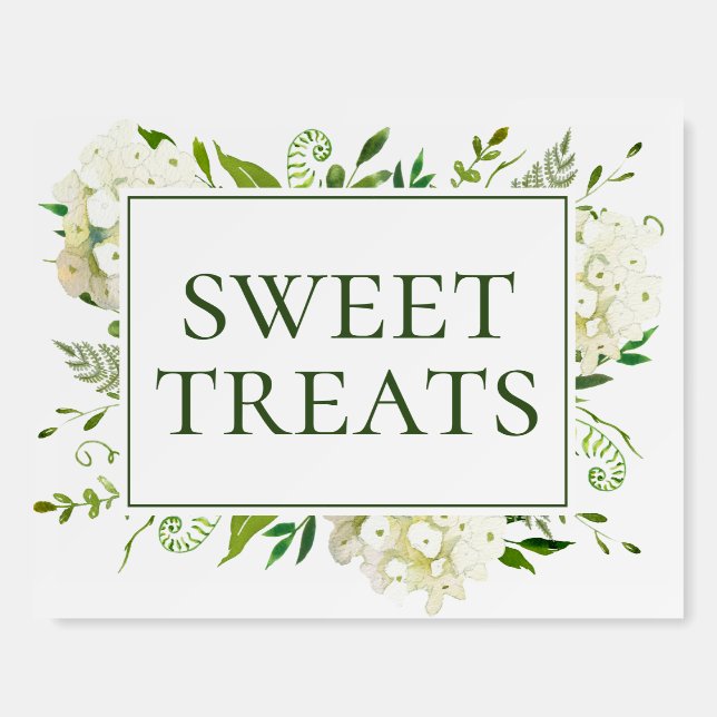 White Hydrangeas Sweet Treats Foam Board (Front)