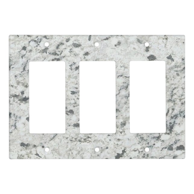 White Ice Granite Light Switch Cover (Front)