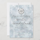 White Ice Snowflakes Winter Wonderland Invitations (Front)