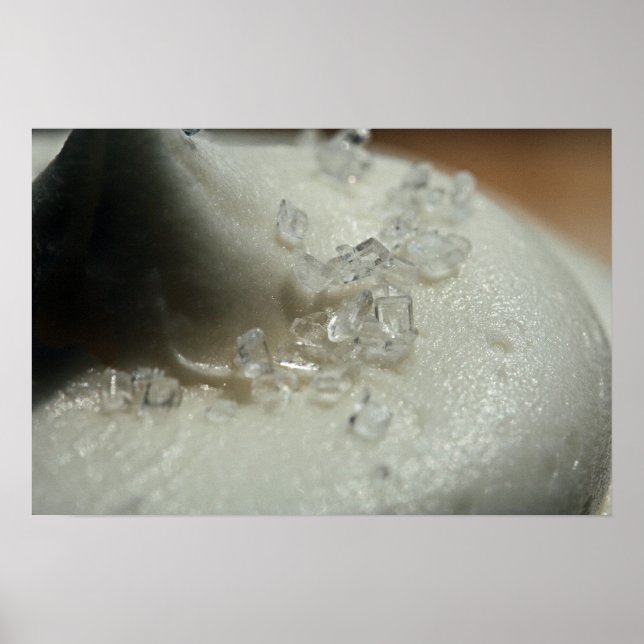 White Icing with Sugar Closeup Photo Poster (Front)