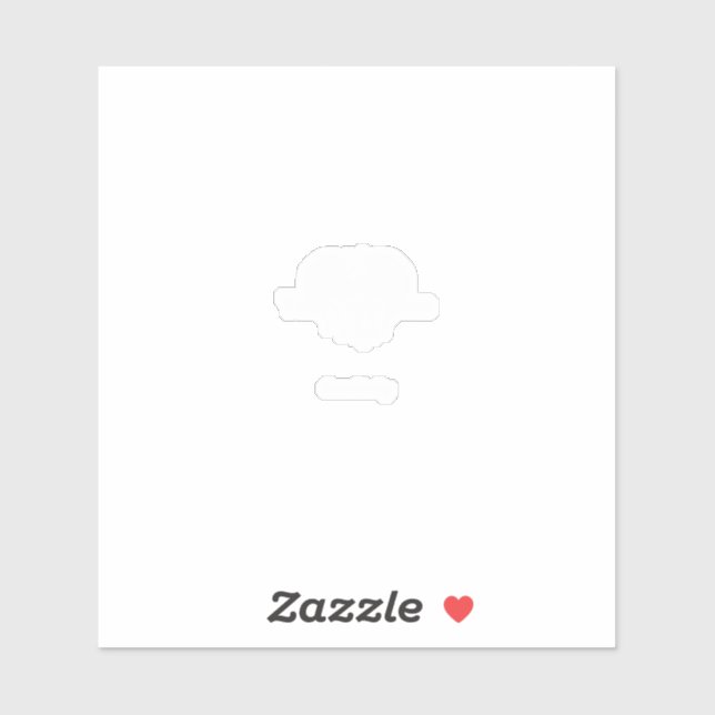 White icon featuring minimalist line art with grap sticker (Sheet)