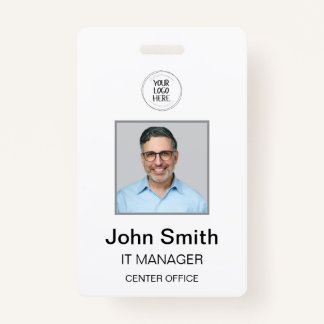 White ID badge