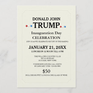 White Inauguration Invitation