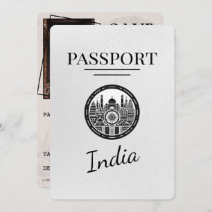 White India Passport Save The Date