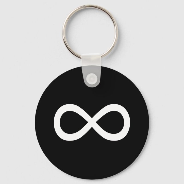 White Infinity Symbol Keychain (Front)