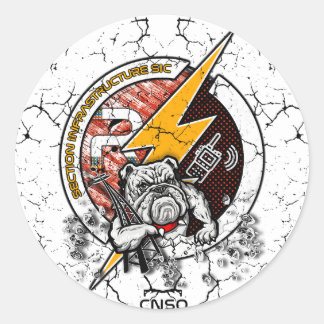 WHITE INFRA COLLECTION CLASSIC ROUND STICKER