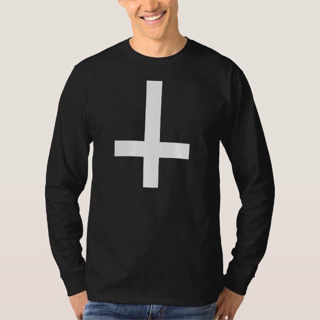 White Inverted Cross T-Shirt (Front)