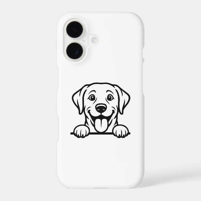 White iPhone 17 Case with Beautiful Dog Design (Back)