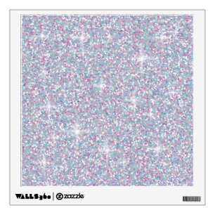 White iridescent glitter wall sticker