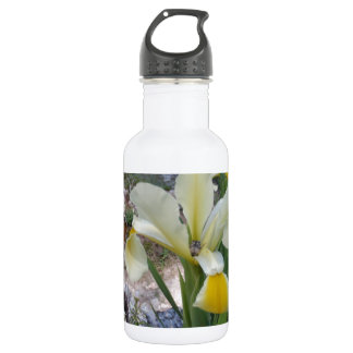 White Iris and Beetle Water Bottle