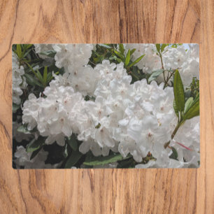 White Iris and Rhododendron Blooms Floral Placemat