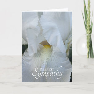White Iris Bloom Floral Sympathy Card