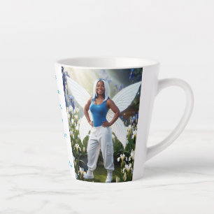 White Iris Fairy  Latte Mug