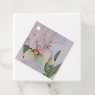 White Iris Flower Favor Tags