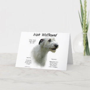 White Irish Wolfhound History Holiday Card