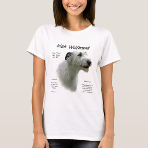 White Irish Wolfhound History  T-Shirt