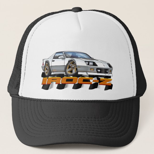 White IROC Z Trucker Hat (Front)