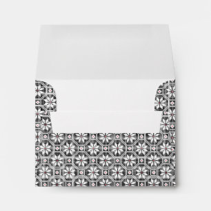 White isolated lace on CUSTOMIZE black background Envelope