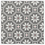 White isolated lace texture on black background fabric