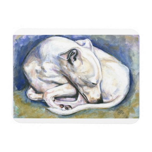 White Italian Greyhound Painting Magnet