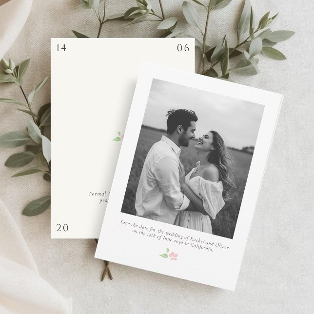 White & Ivory | Chic Floral Wedding Save the Date (Creator Uploaded)