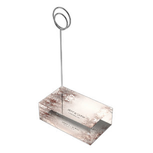 White Ivory Floral Card Holder