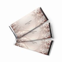 White Ivory Floral Hershey Bar Favors