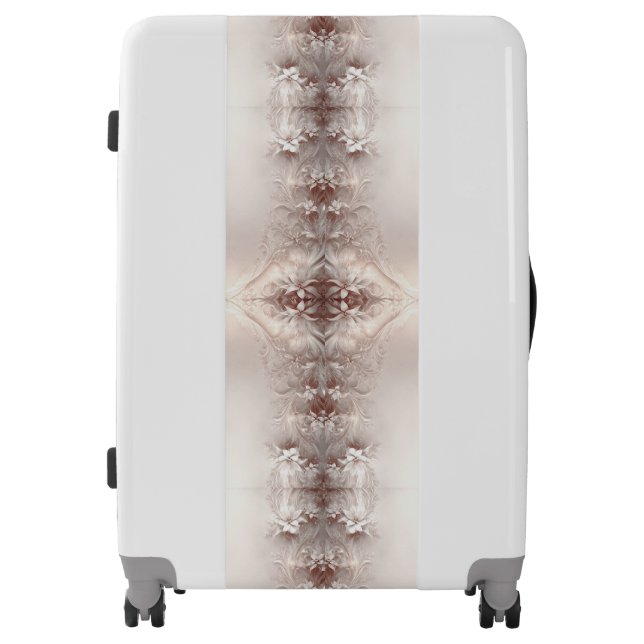 White Ivory Floral Luggage (Front)