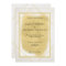White ivory gold framed modern glam wedding invite