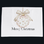 White Ivory Ornaments Christmas Large Gift Bag<br><div class="desc">White Ivory Ornament Christmas</div>