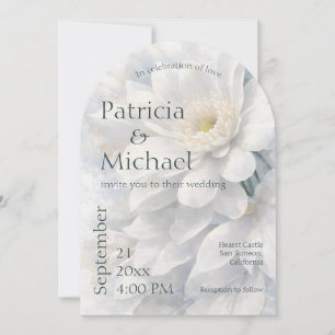 White Ivory Quiet Luxury Romantic Elegant Wedding Invitation