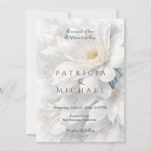 White Ivory Quiet Luxury Romantic Elegant Wedding Invitation