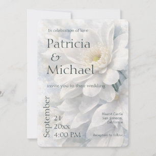 White Ivory Quiet Luxury Romantic Elegant Wedding Invitation