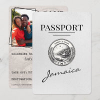 White Jamaica Passport Save The Date